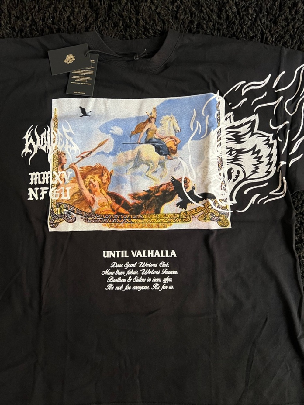 Darc Sport Mens Black Graphic Tee with Valhalla Print - Picture 2 of 4